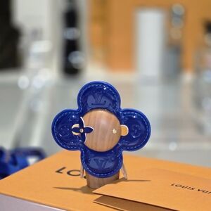 Fashion  Blue and Tan Monogram Charm